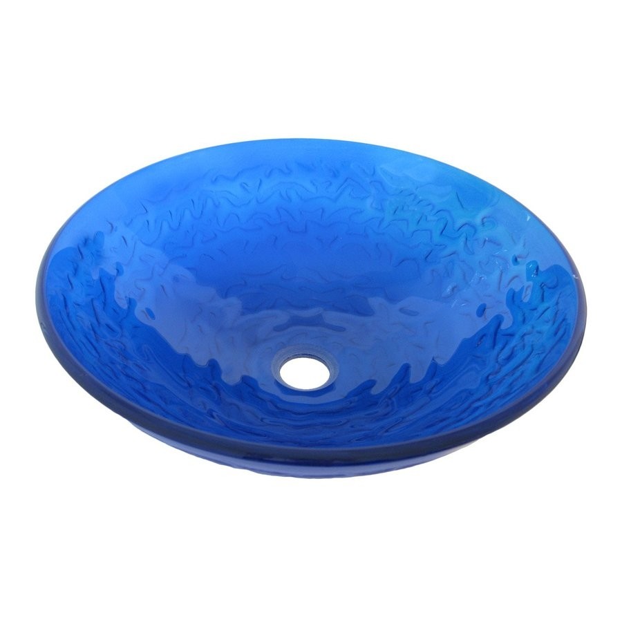 Shop novatto mare blu clear blue tempered glass vessel