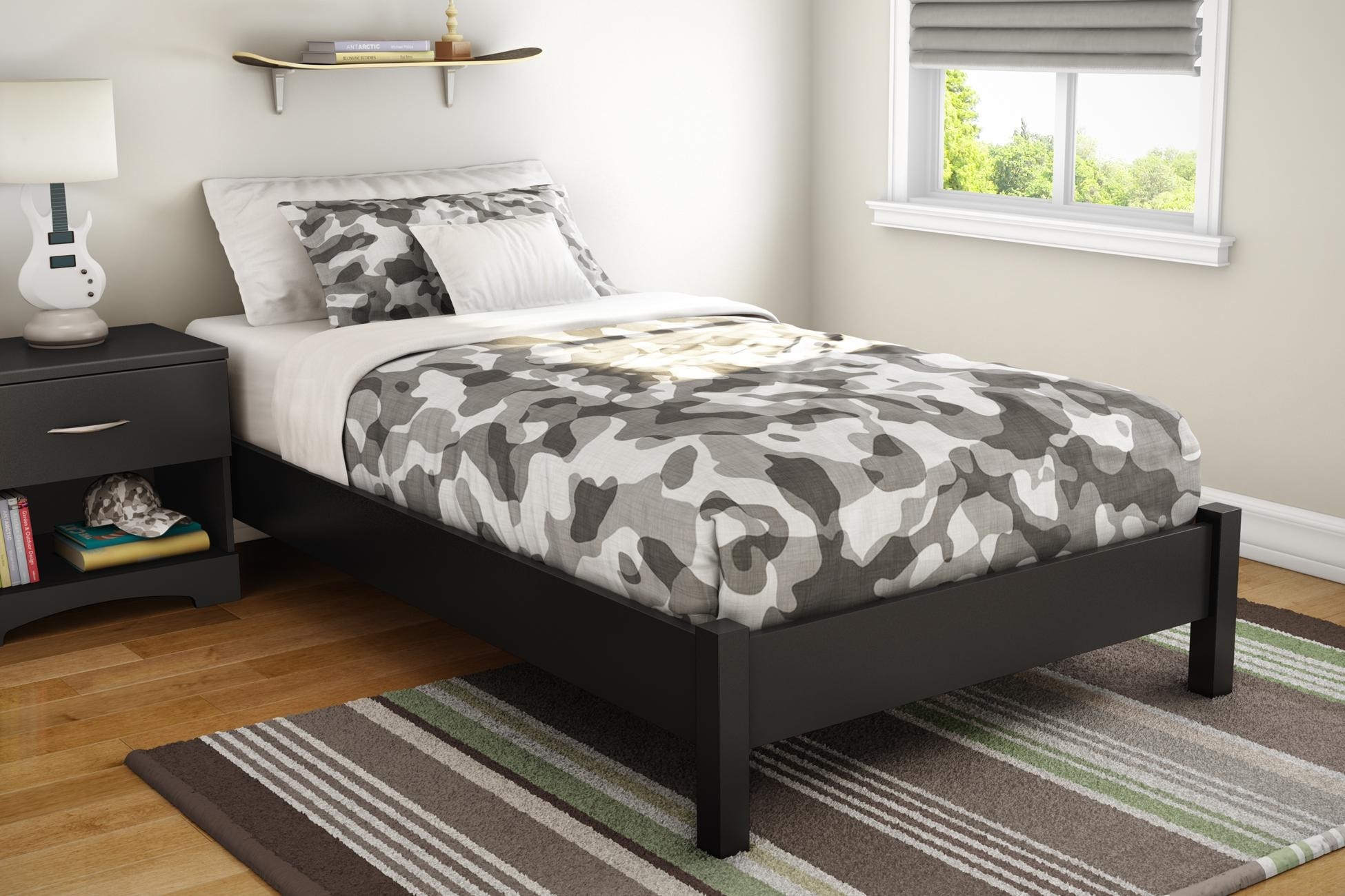 South shore step one twin platform bed 39 in pure