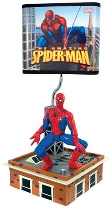 Spiderman animated musical lamp