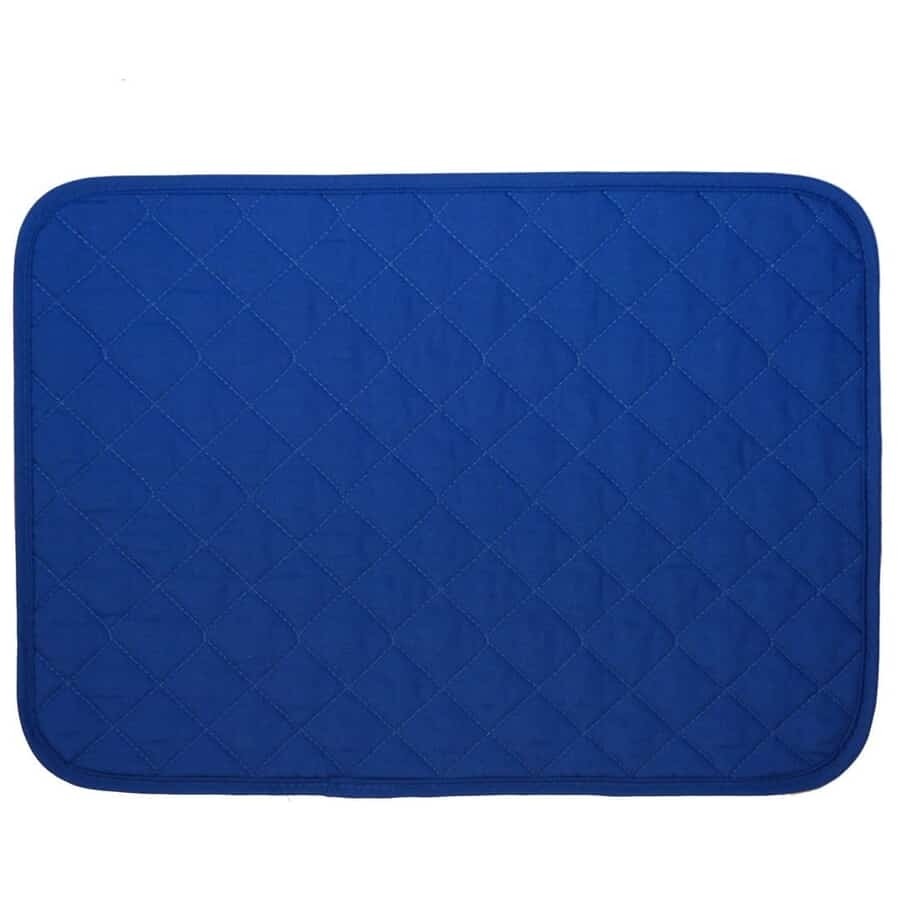 Sweet pea linens royal blue quilted rectangle placemats