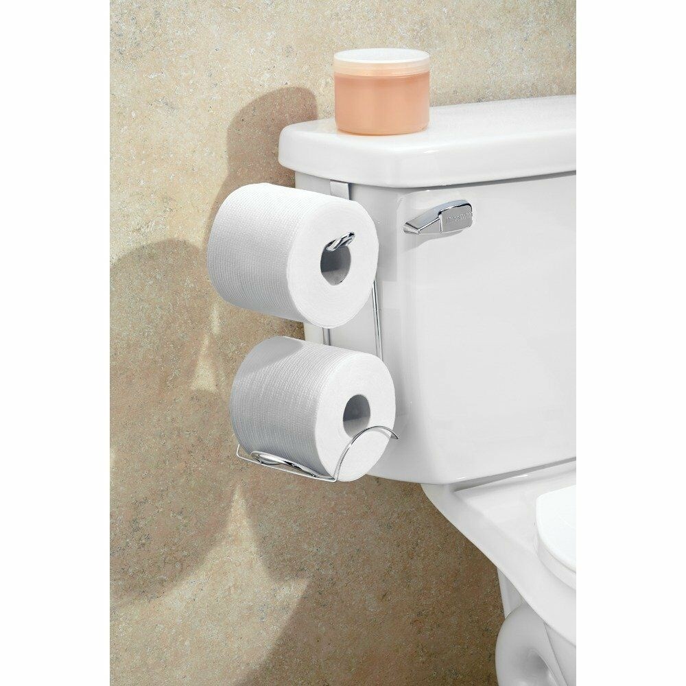 Tank toilet paper holder 2 roll bathroom storage organizer