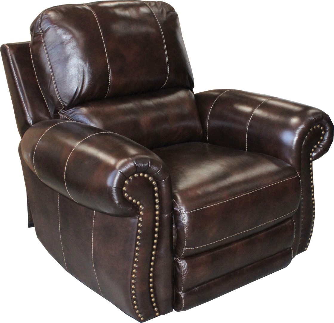 Leather Recliner With Nailhead Trim - Foter