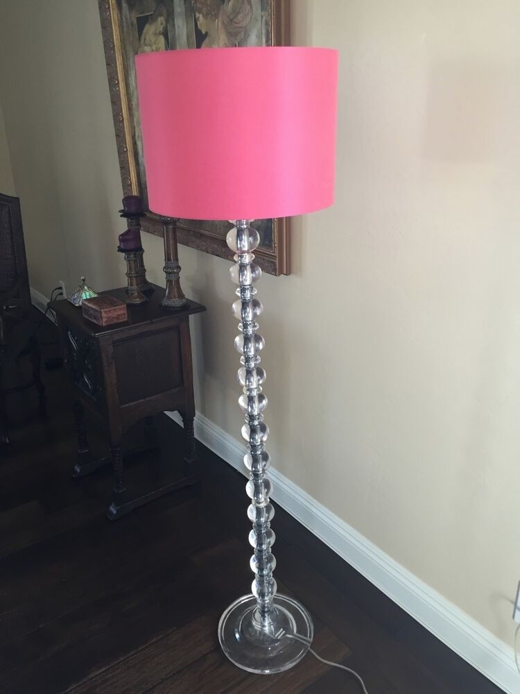 Tiffany trumps crystal glass ball floor lamp w pink