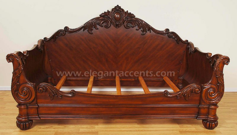 Victorian day bed mahogany finish carved daybed ebay