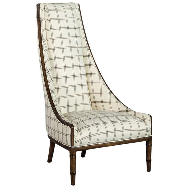 Vintage high back lounge chair at 1stdibs