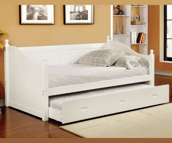 Walcott white complete solid wood daybed with trundle