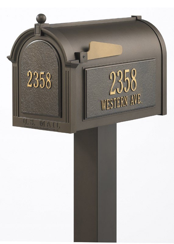 Whitehall premium mailbox package with front and side