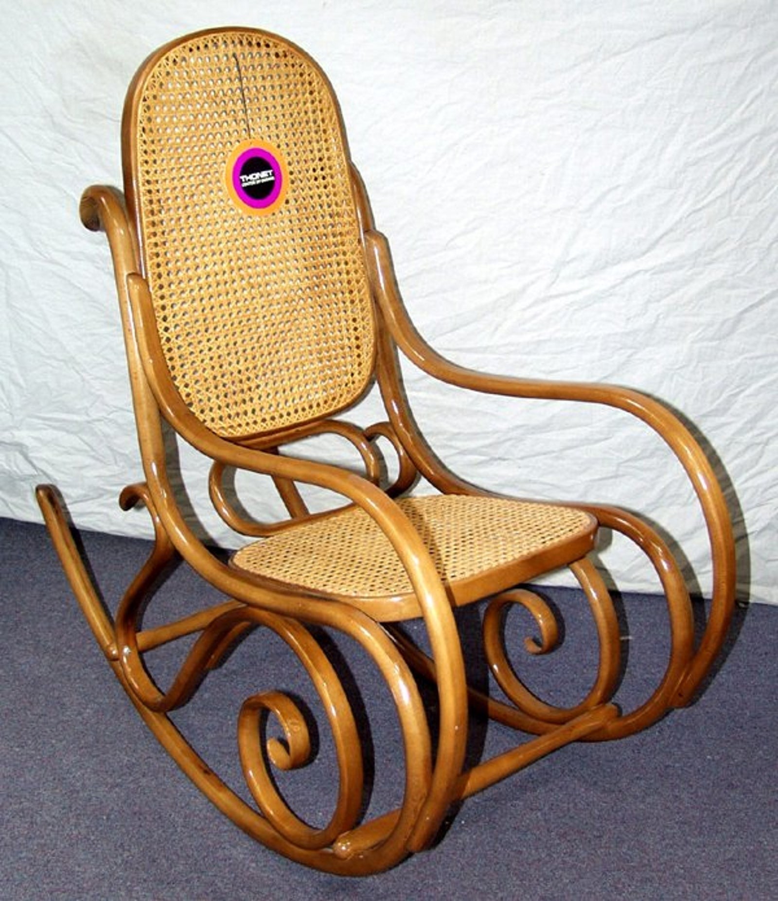 031391 thonet style bentwood rocking chair c 1960