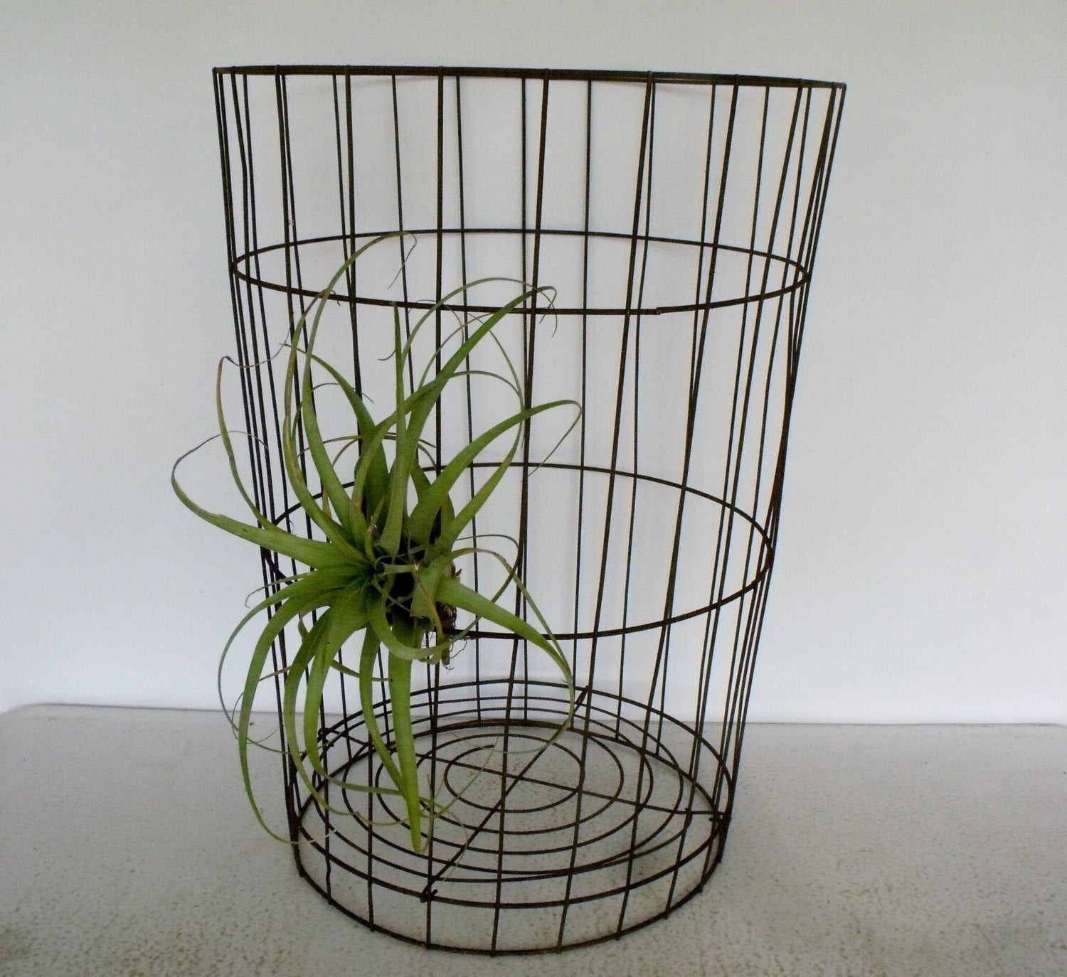 26 tall large wire basket vintage laundry metal