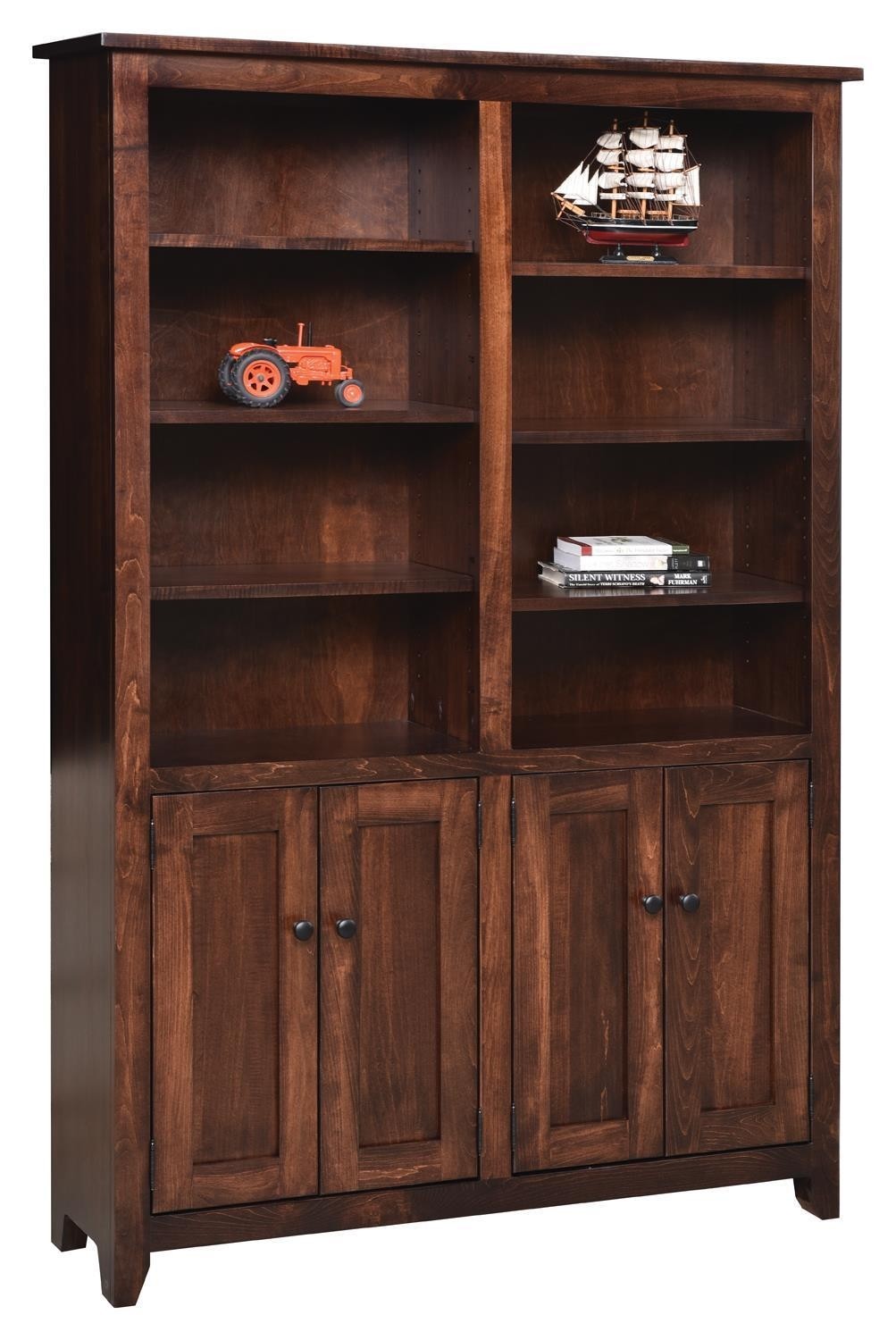48 modern mission bookcase with optional doors by