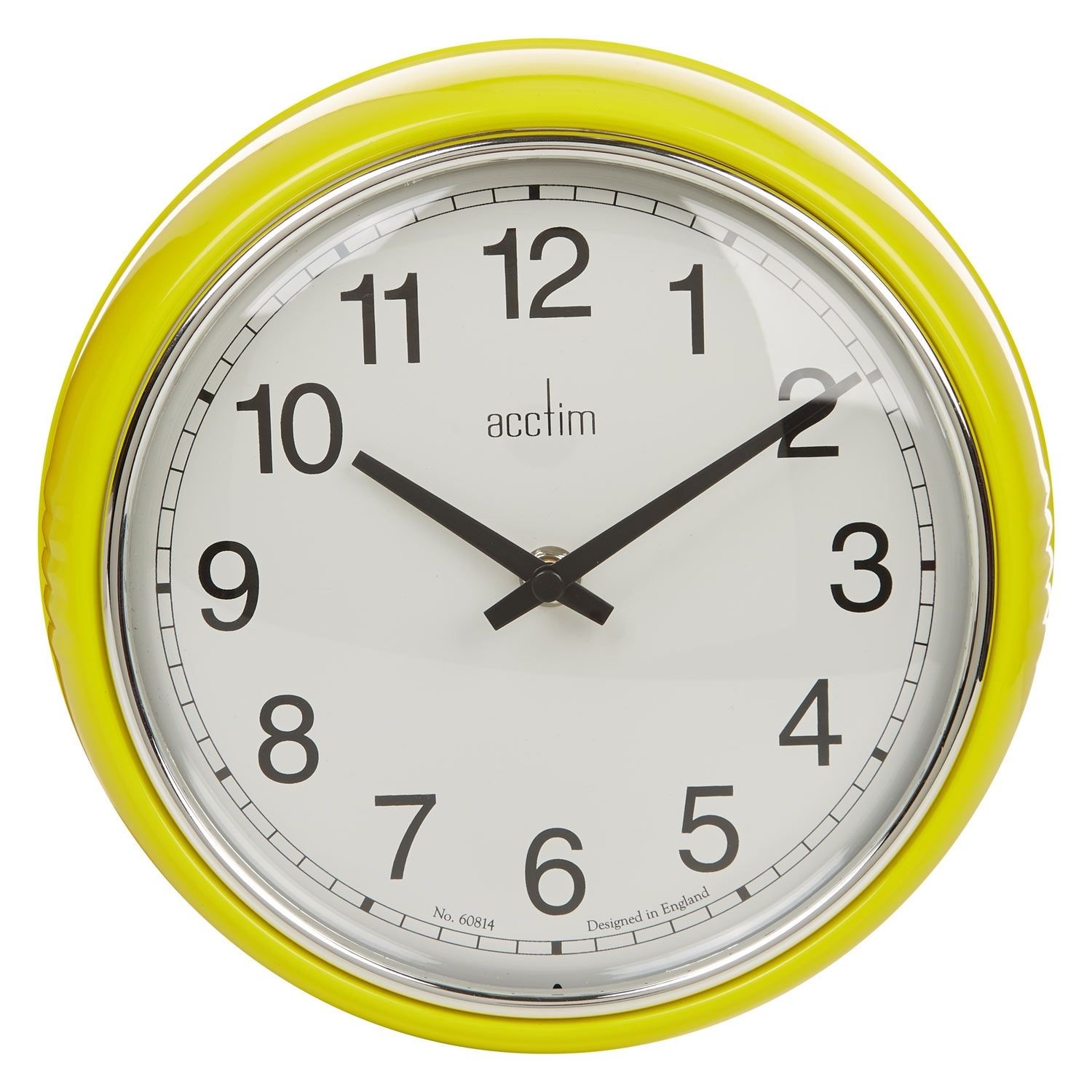 Acctim 24cm yellow wall clock tk maxx yellow wall