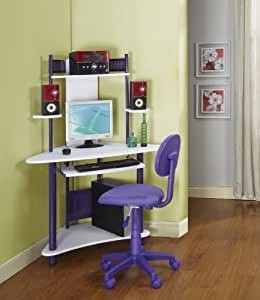 Amazon com kings brand purple finish corner workstation