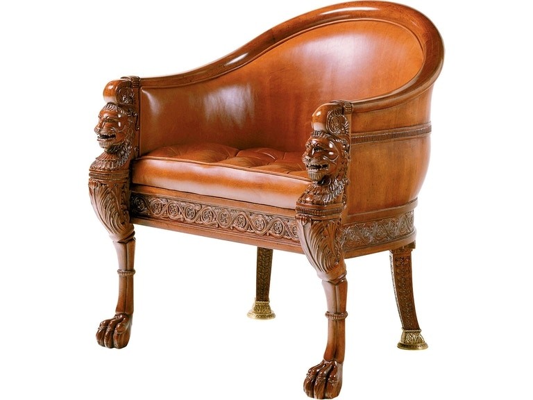 Baker living room lions head pull up chair 5205 hickory