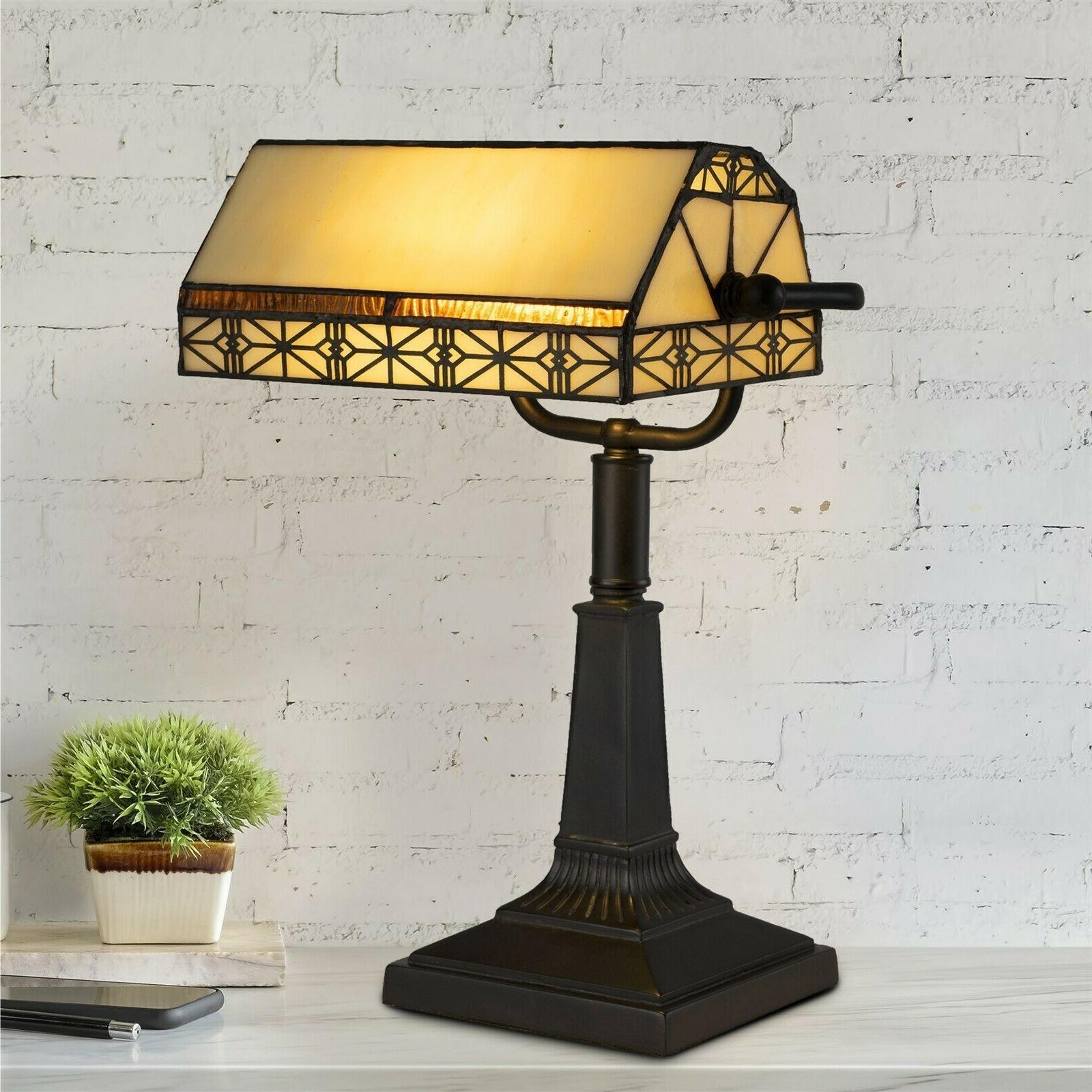 Bankers lamp tiffany table desk lamp stained glass