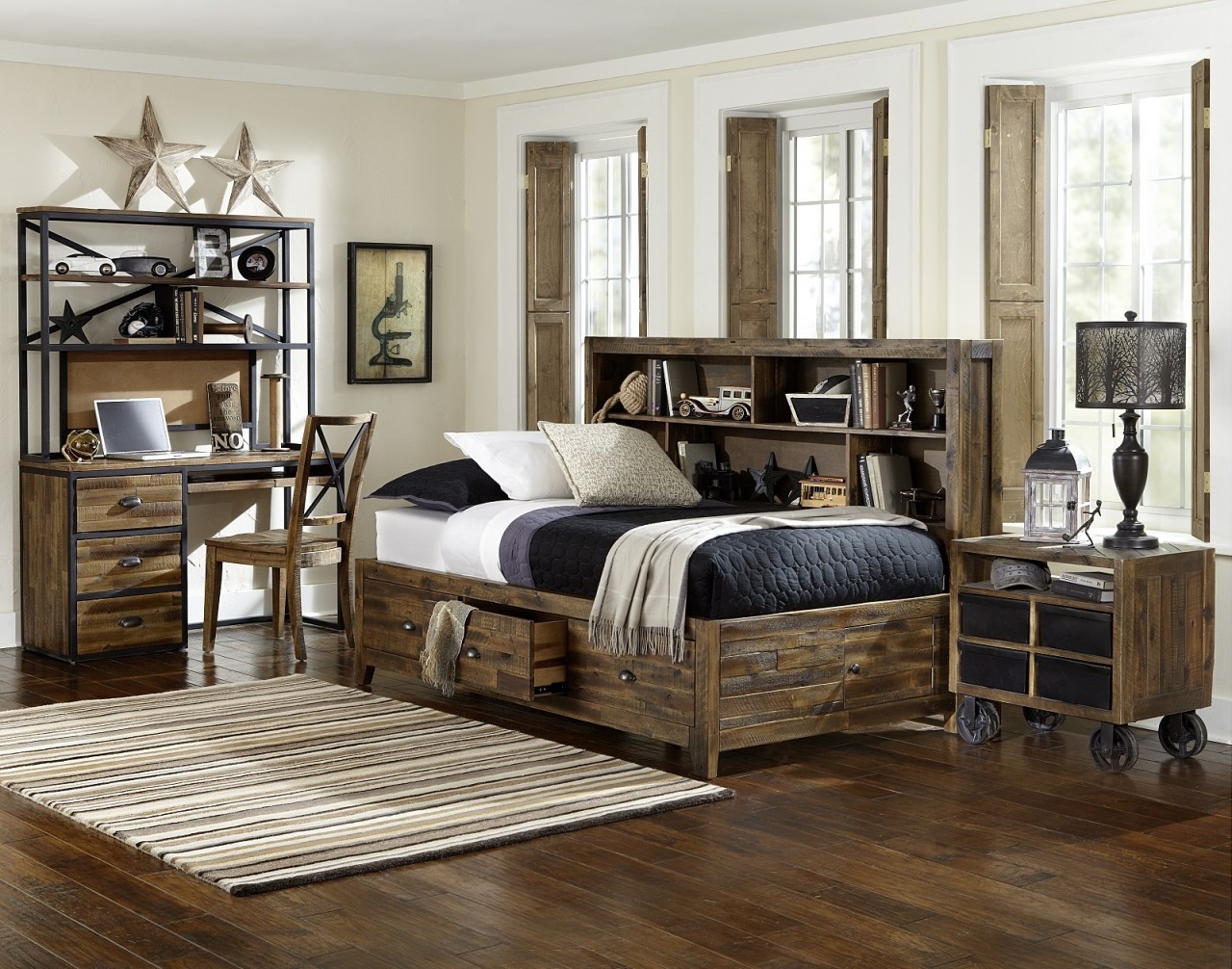 Beautiful distressed bedroom furniture for vintage flair