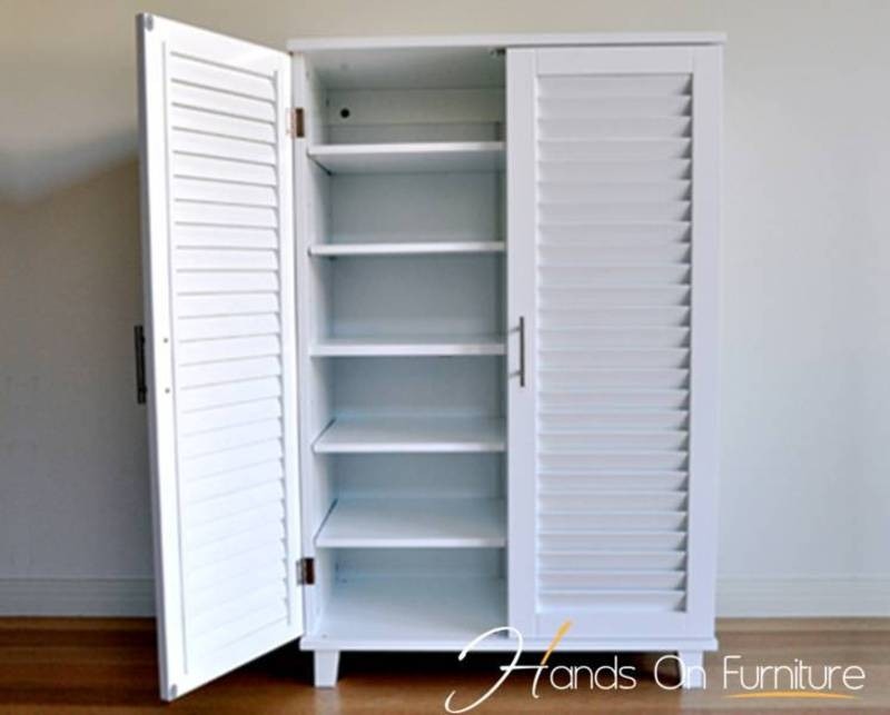 Brand new white louvre door shoe storage cabinet cupboard
