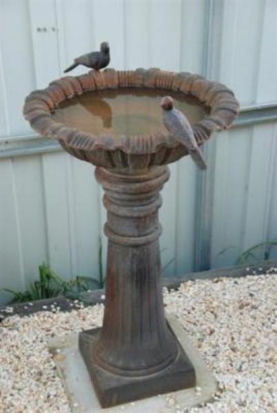 Cast iron bird bath xxxx antique complex 1