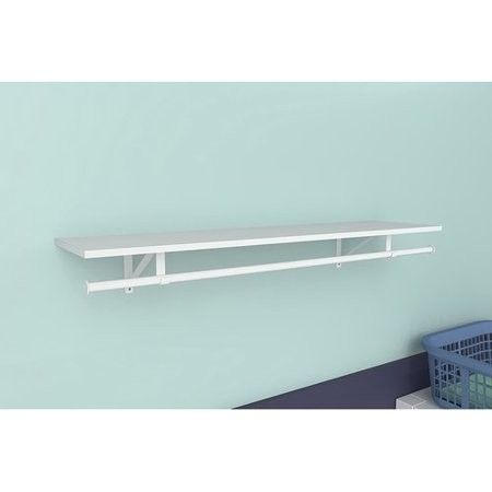 Wooden Shelf With Hanging Rod - Ideas on Foter