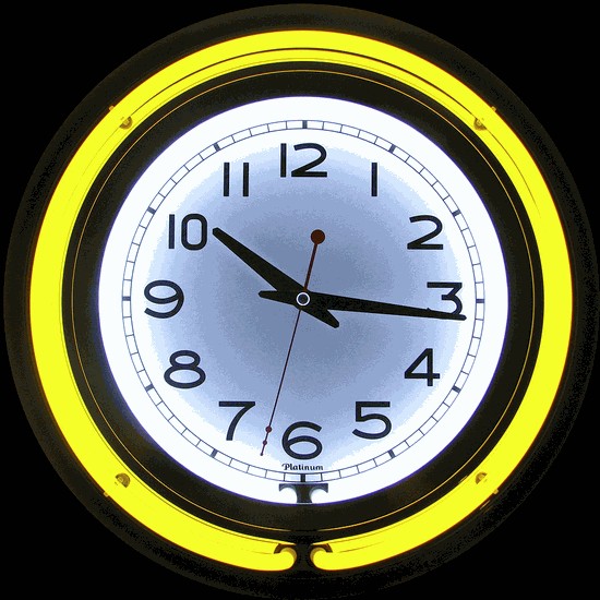 Daft gadgets cool clocks neon yellow wall clock