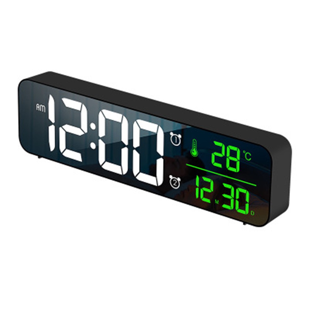 Digital alarm clock led alarm clock digital mirror wall