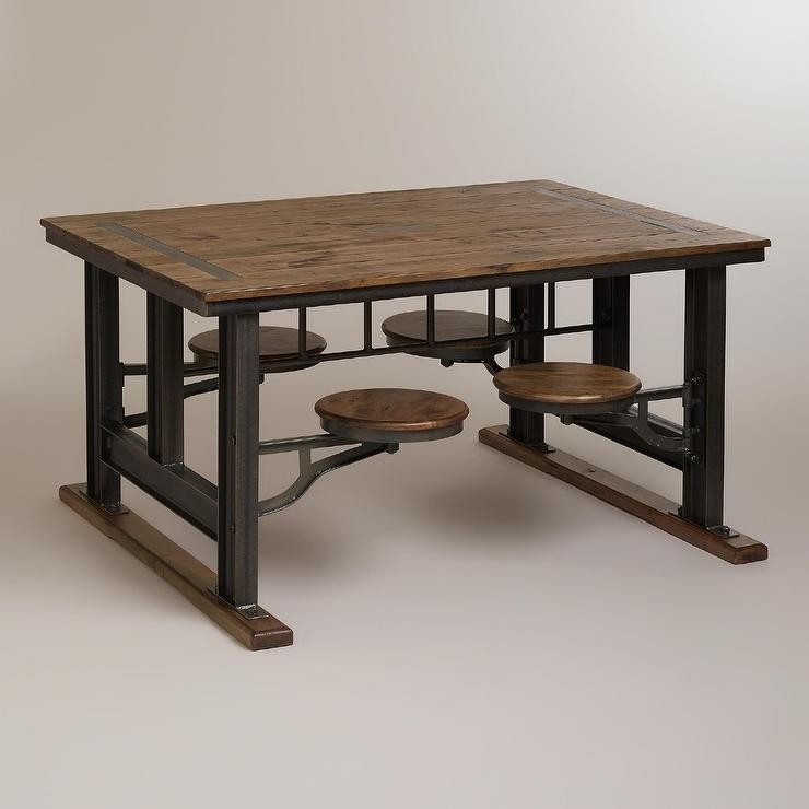 Dining table industrial style dining table