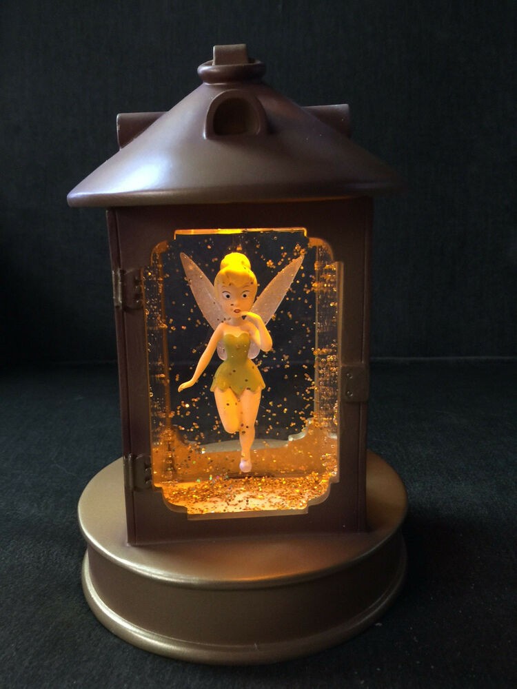 Disney tinker bell light up lantern snowglobe peter pan ebay