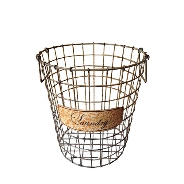 Green wire laundry basket