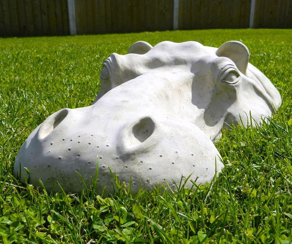 Hippopotamus lawn ornaments