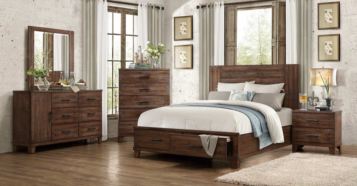 Homelegance brazoria bedroom set distressed natural wood