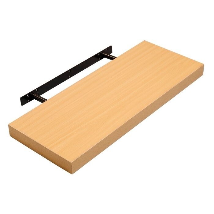 Hudson floating beech wood wooden shelving shelf unit kit