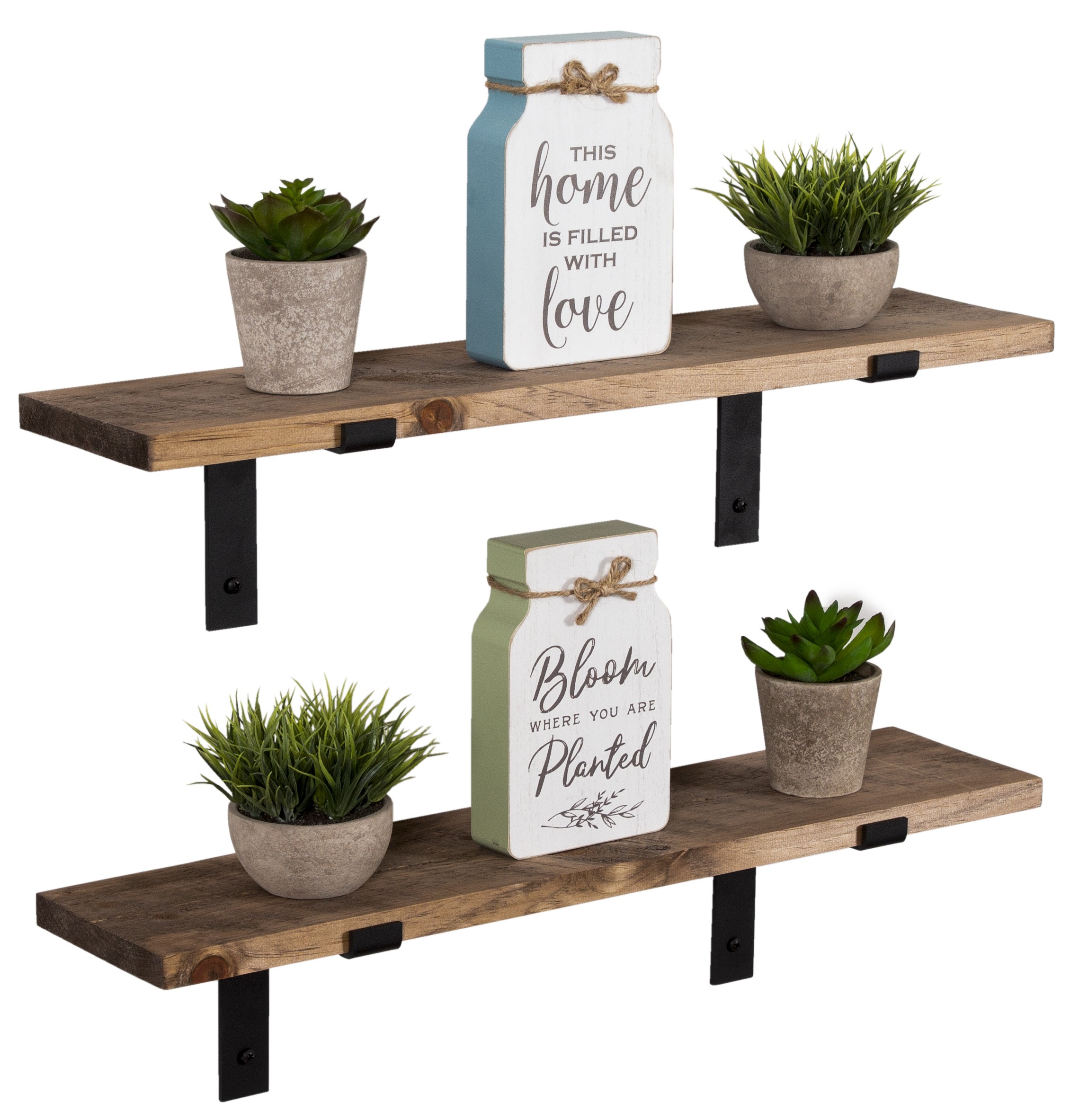 Imperative decor rustic wood floating shelves wall mounted 1