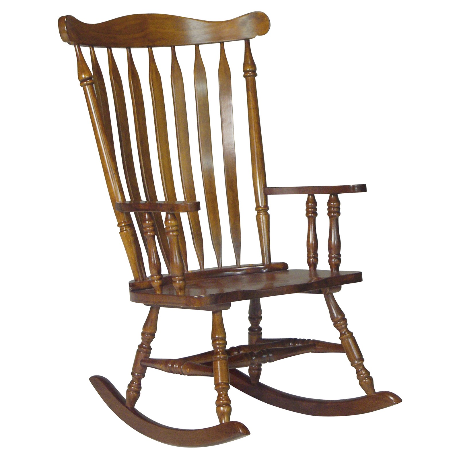 International concepts slat back indoor wood rocking chair