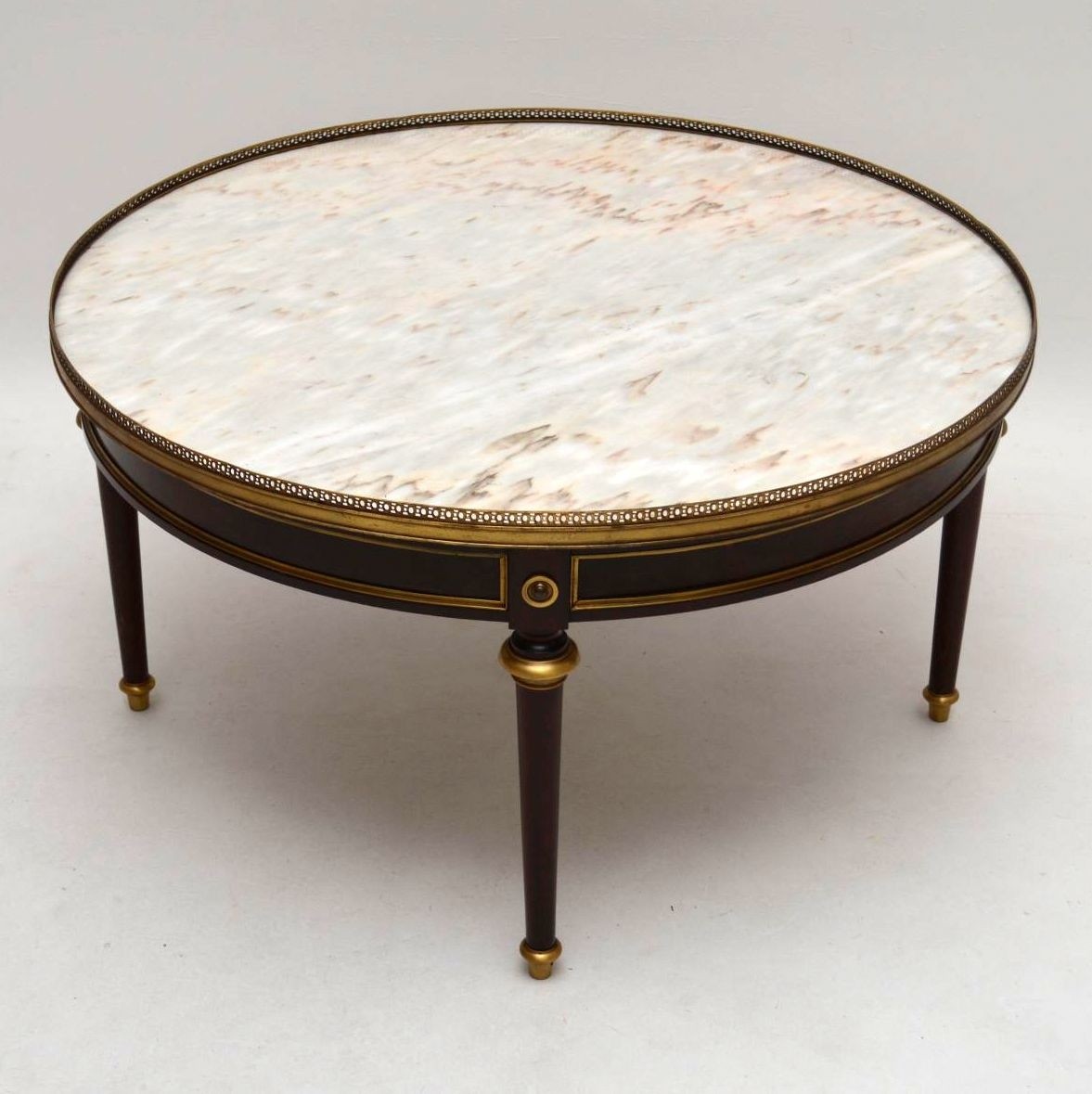Large antique french marble top coffee table marylebone