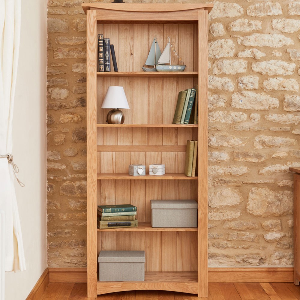Large bookcase scandinavian oak living collection
