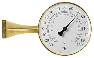 Brass garden Patio Conservatory  Thermometer Pineapple