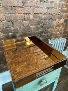 Large new mirrored decorative ottoman serving tray for
