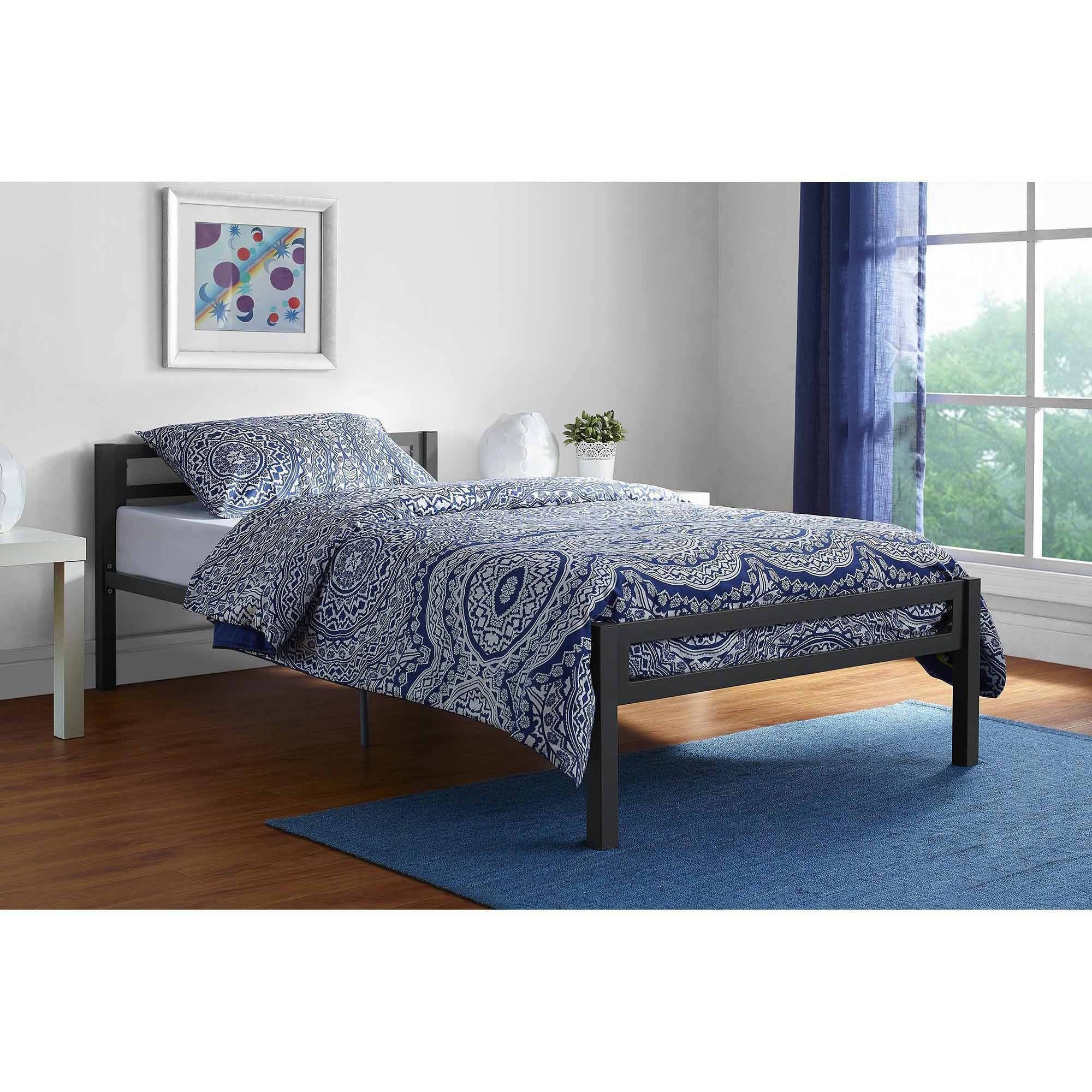 Mainstays 4061019we bed twin size metal frame modern