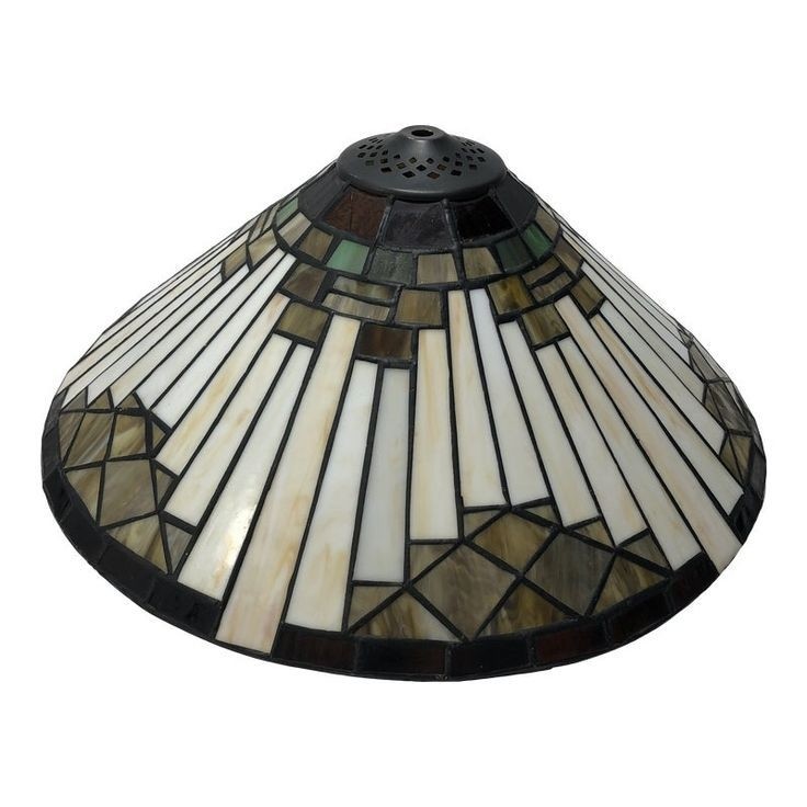 Mission arts crafts glass lamp shade