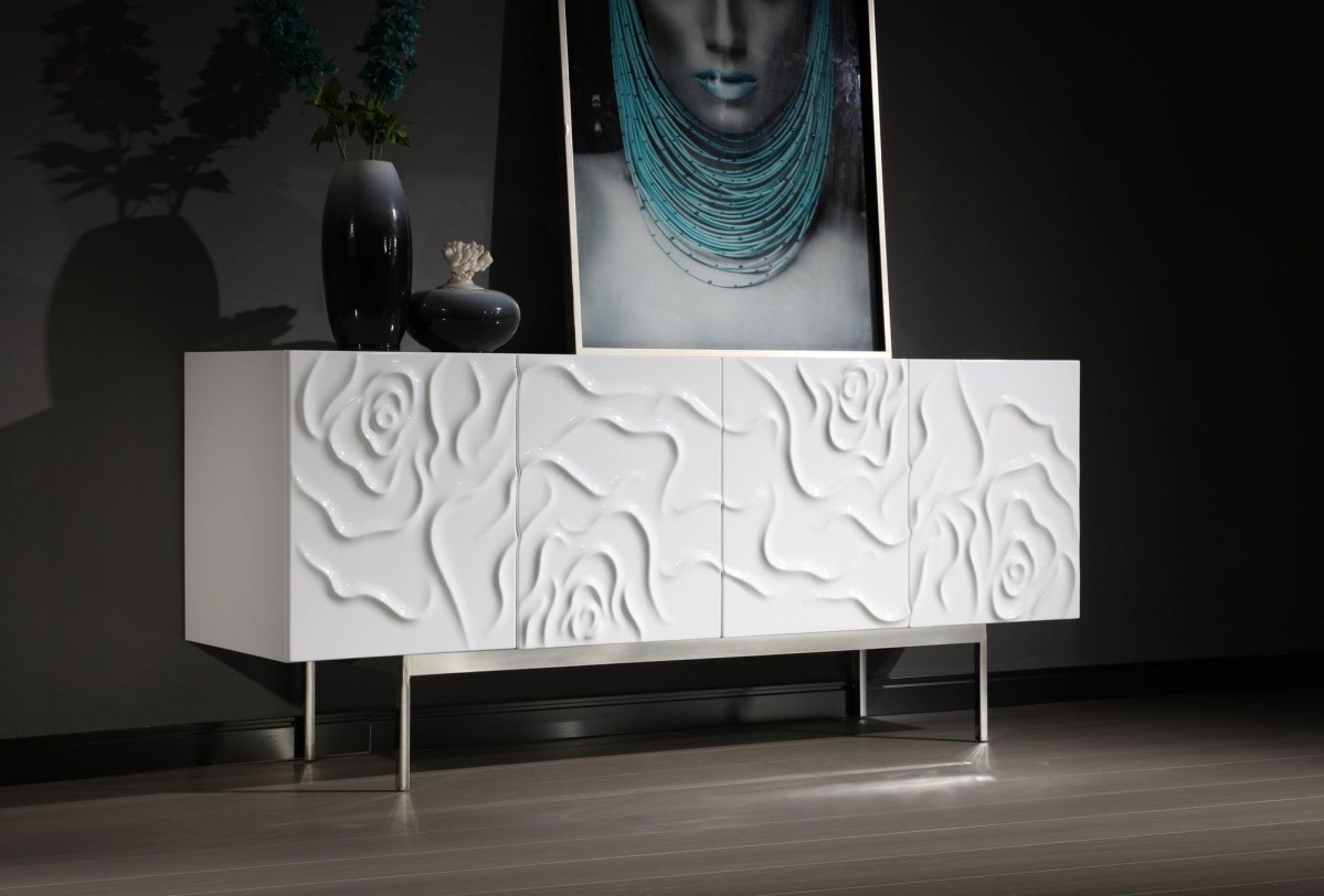 Modrest gwen modern white high gloss buffet buffets