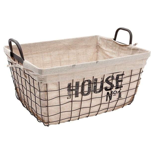 No 1 wire laundry basket with linen lining target