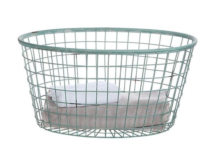 Oval metal laundry basket store your laundry in style