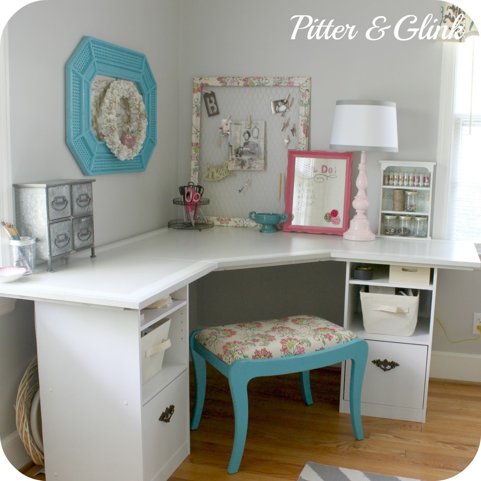 Pitterandglink craft room corner desk