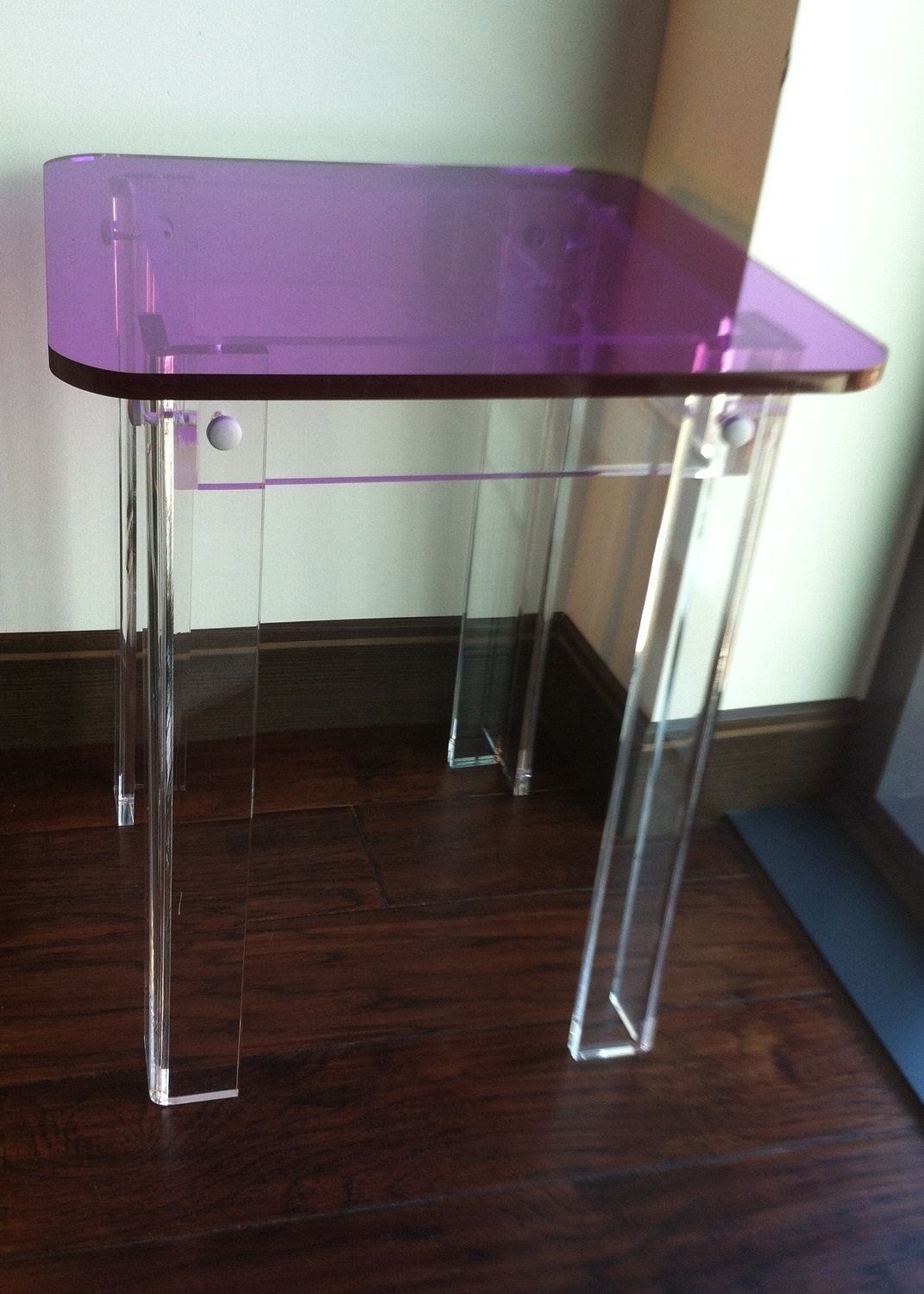 Purple acrylic side table home furniture 149 00 via