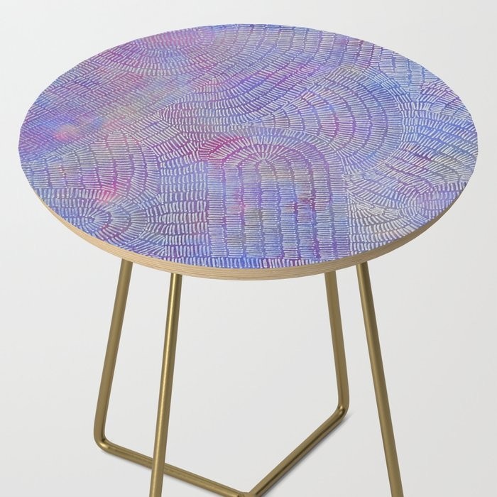 Purple haze side table by karenfinchartanddesign society6