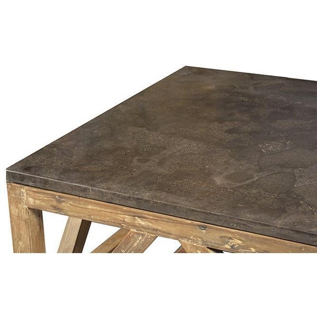 Rustic stone top coffee table chairish