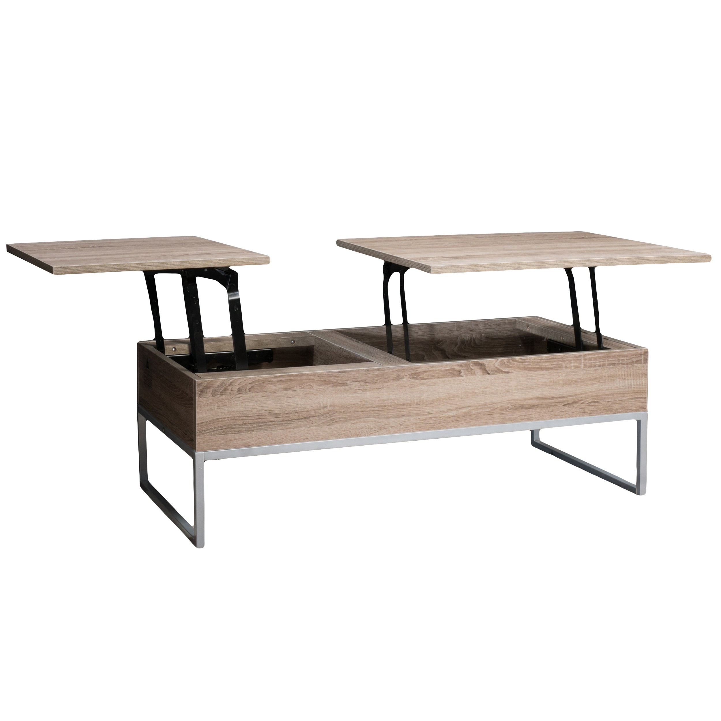 Saele lift functional coffee table dark sonoma