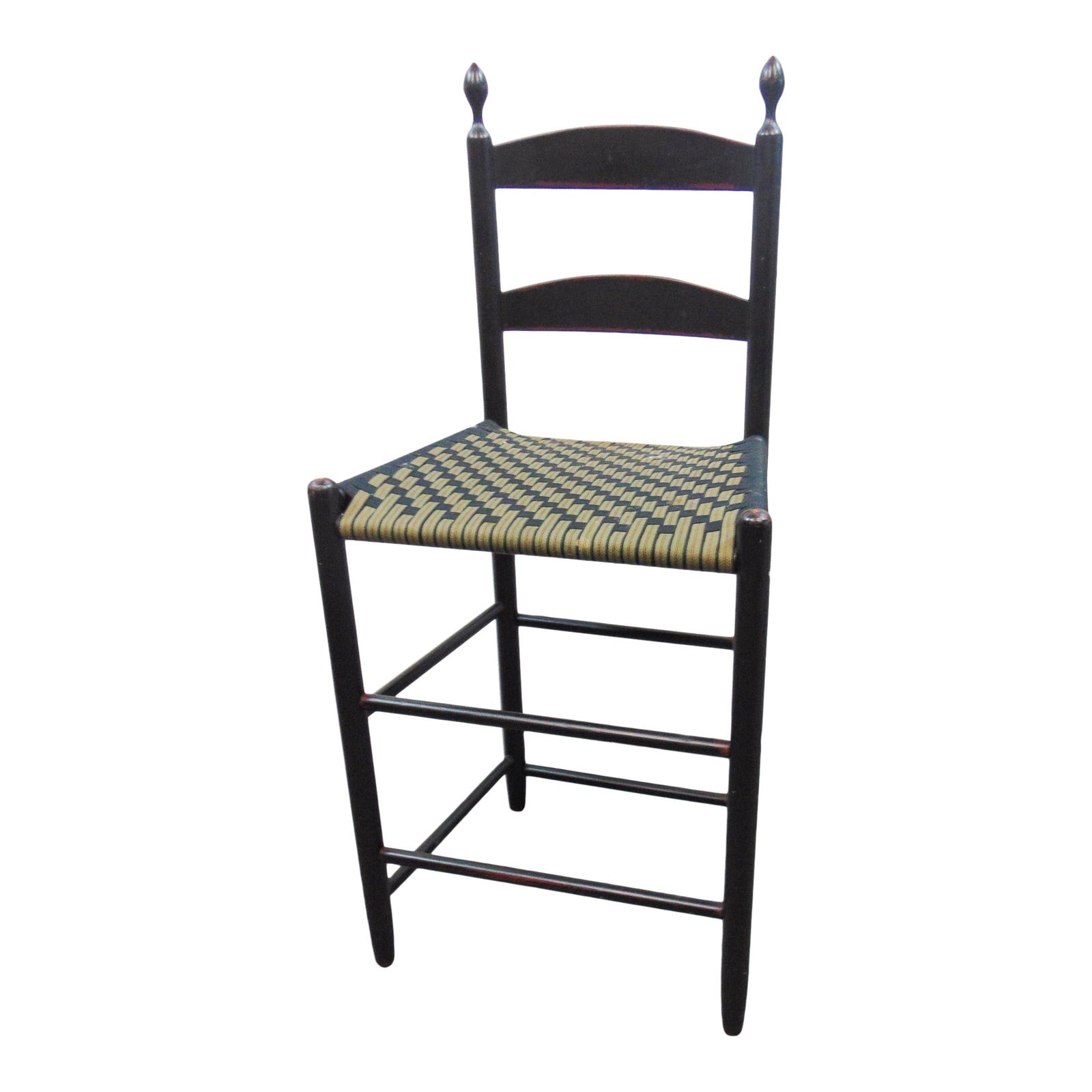 Shaker style black painted bar stool chairish
