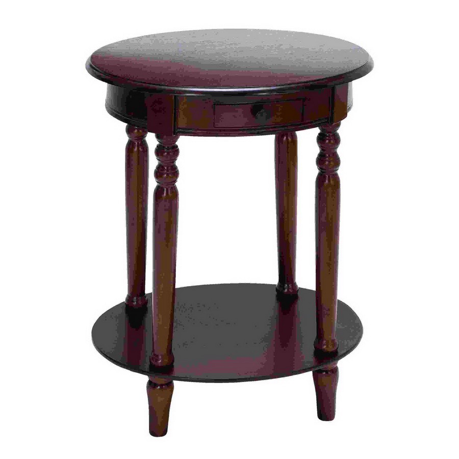 Shop woodland imports plum purple oval end table at
