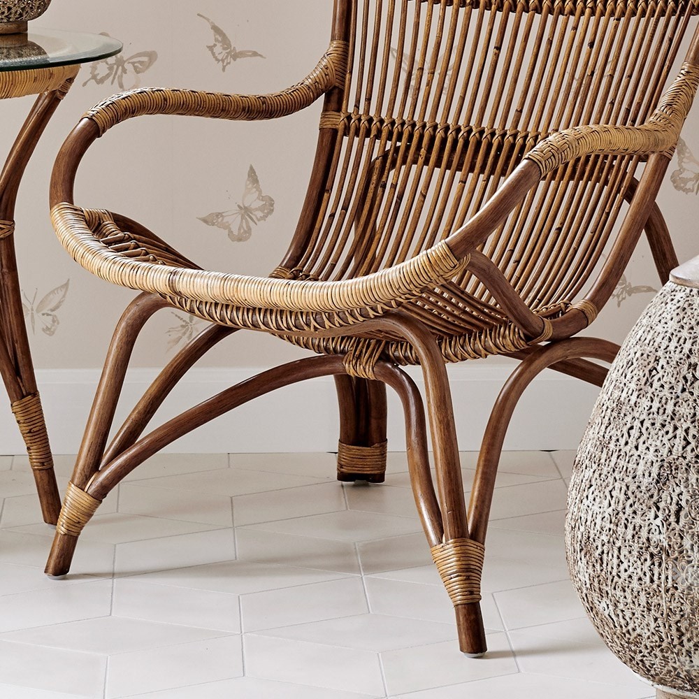 Sika rattan monet wingback chair in antique sika design