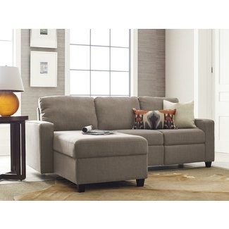 Small sectional sofa with recliner youll love in 2021 7